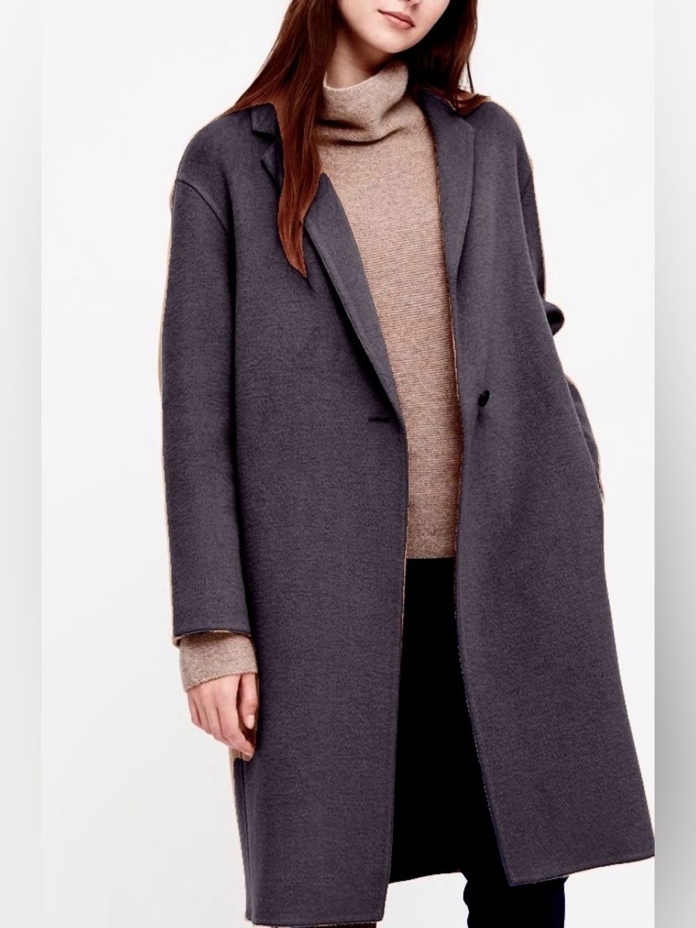 Uniqlo Charcoal Grey Wool Coat